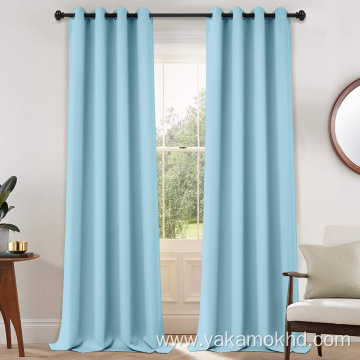 Sky Blue Blackout Curtains 108 Inch Long